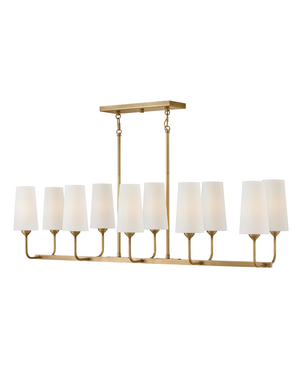 Chandelier Lewis - Ten Light Linear-Hinkley Lighting-HINKLEY-45005HB-ChandeliersHeritage Brass-2-France and Son