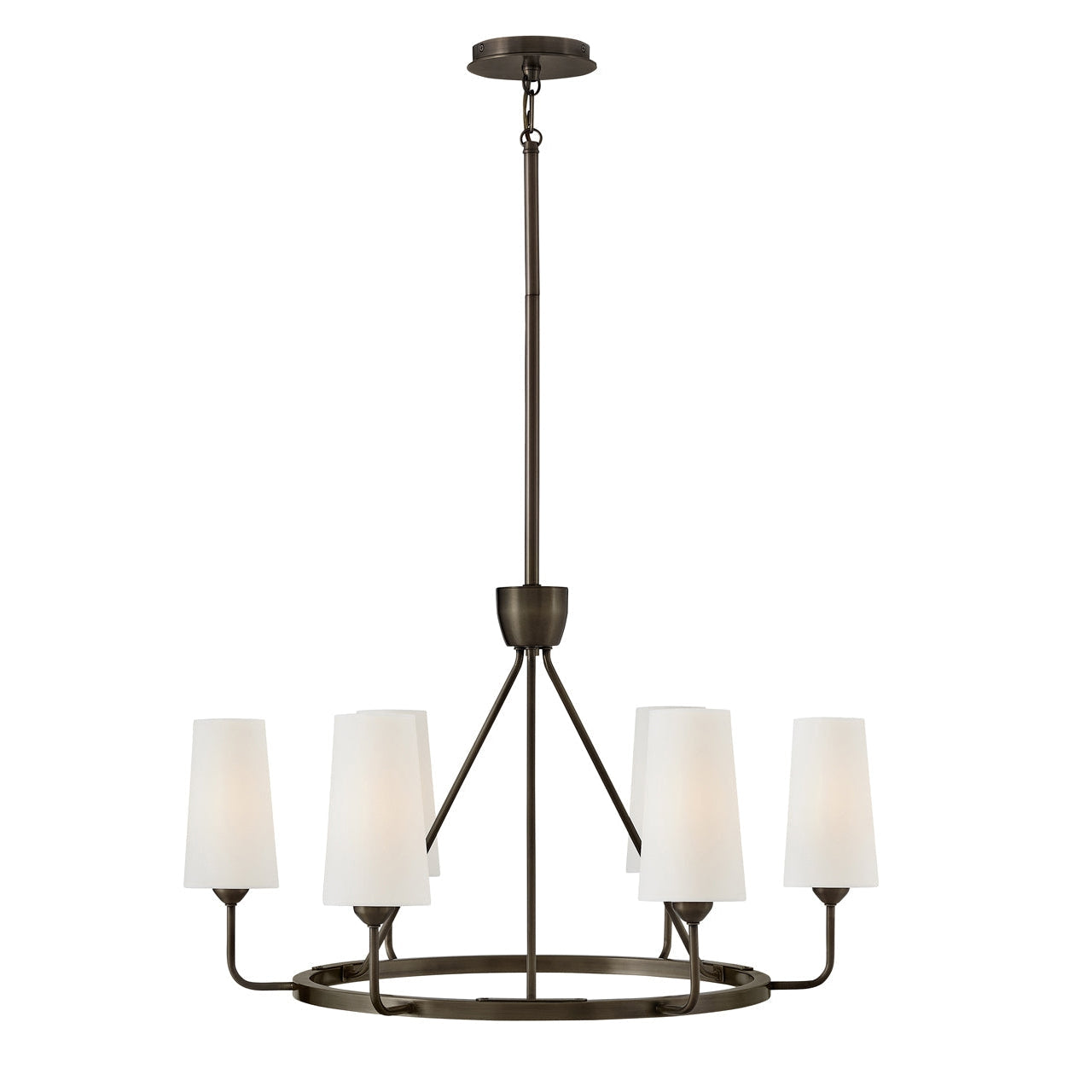 Chandelier Lewis - Medium Single Tier-Hinkley Lighting-HINKLEY-45006BX-ChandeliersBlack Oxide-1-France and Son