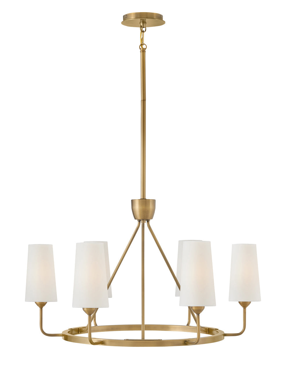 Chandelier Lewis - Medium Single Tier-Hinkley Lighting-HINKLEY-45006HB-ChandeliersHeritage Brass-2-France and Son