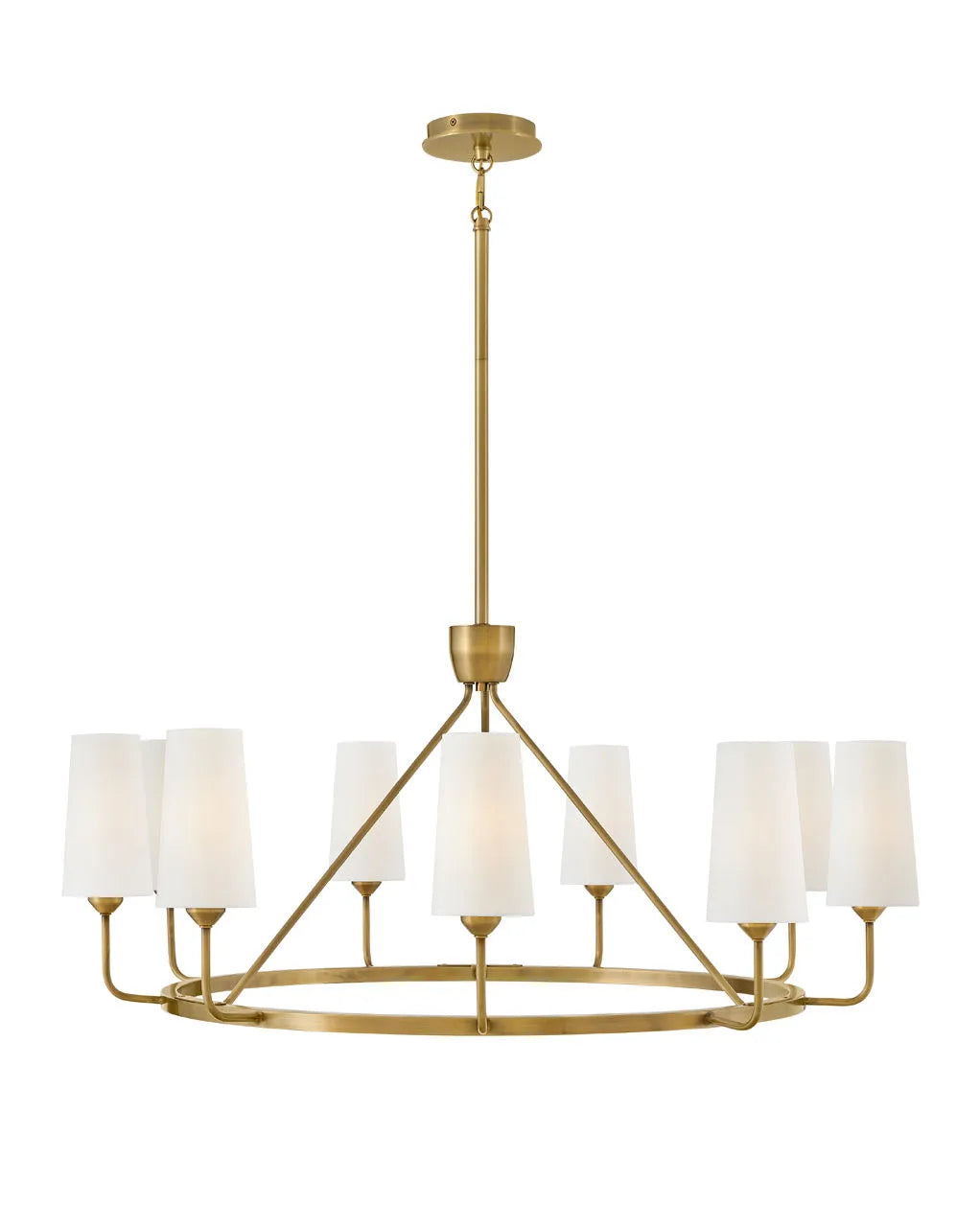 Lewis Large Single Tier-Hinkley Lighting-HINKLEY-45009HB-ChandeliersHeritage Brass-2-France and Son