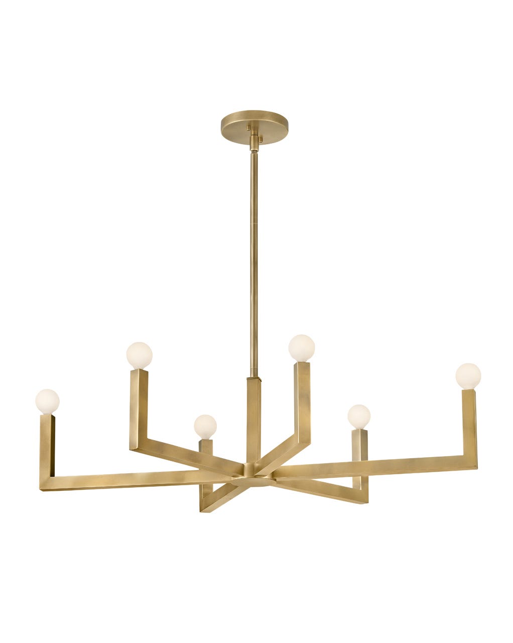 Chandelier Ezra - Six Light Linear-Hinkley Lighting-HINKLEY-45048HB-ChandeliersHeritage Brass-5-France and Son