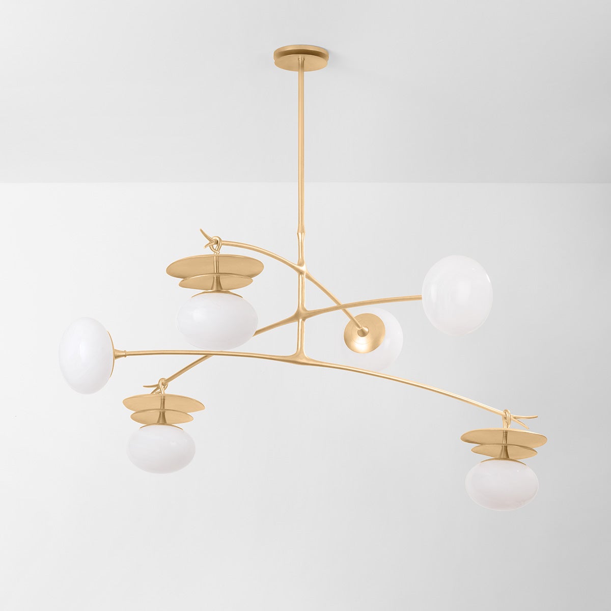 Ceylon Pendant - Vintage Gold Leaf 6 Lights