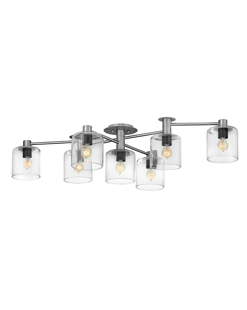 Foyer Axel - Extra Large Semi - Flush Mount-Hinkley Lighting-HINKLEY-4513BN-Flush MountsBrushed Nickel-3-France and Son