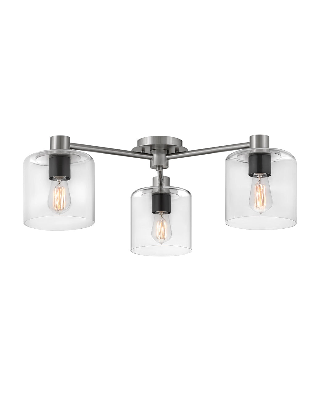 Foyer Axel Large Semi - Flush Mount-Hinkley Lighting-HINKLEY-4514BN-Flush MountsBrushed Nickel-3-France and Son