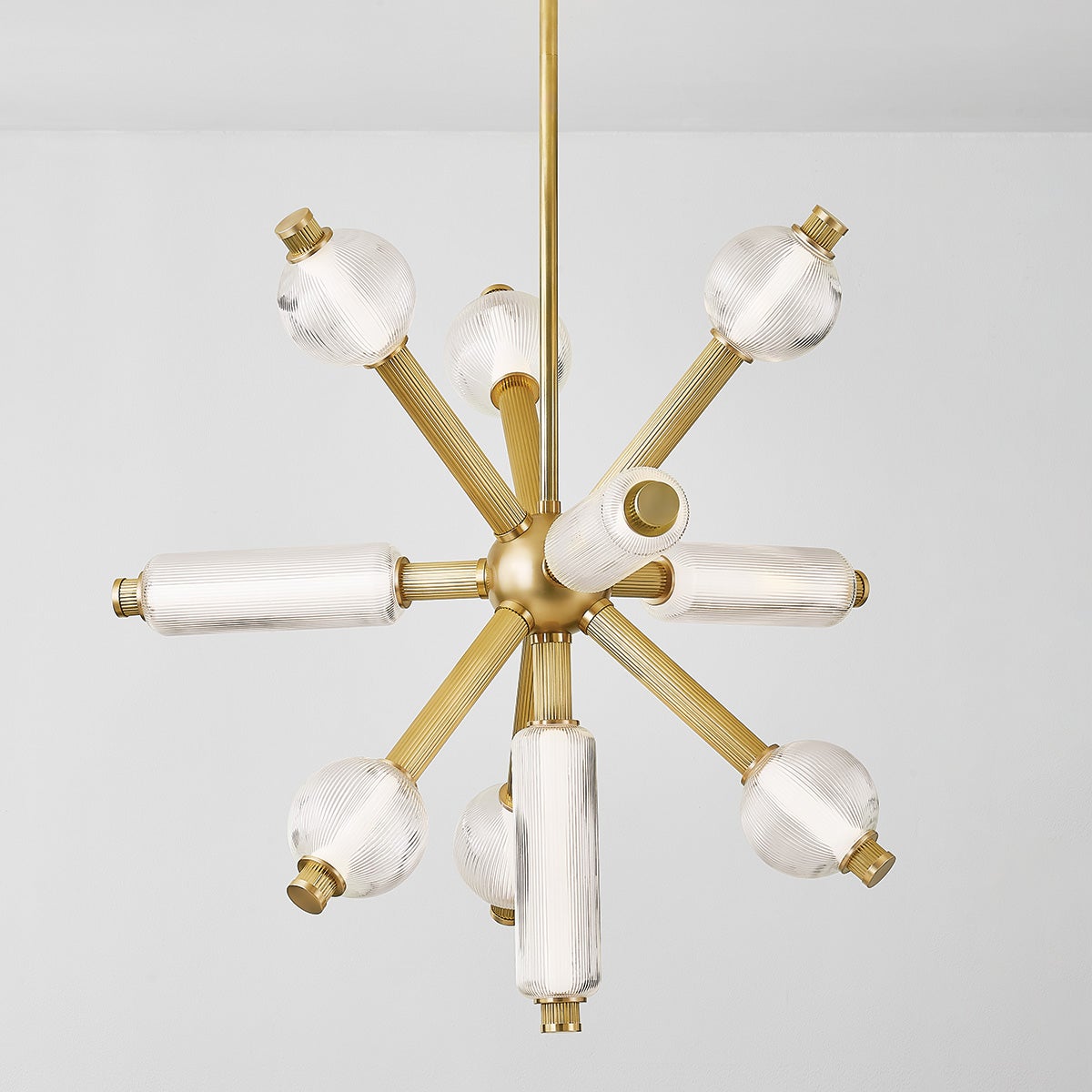 Atom Chandelier - Vintage Brass 10 Lights