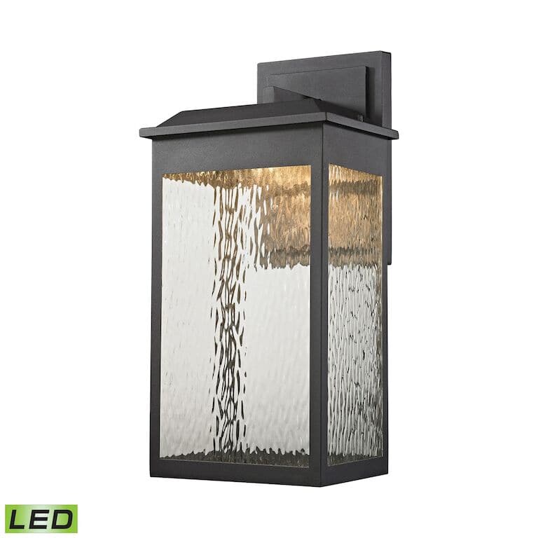 Newcastle 22'' High 1-Light Outdoor Sconce - Textured Matte Black-Elk Home-ELK-45202/LED-Outdoor Wall Sconces-1-France and Son