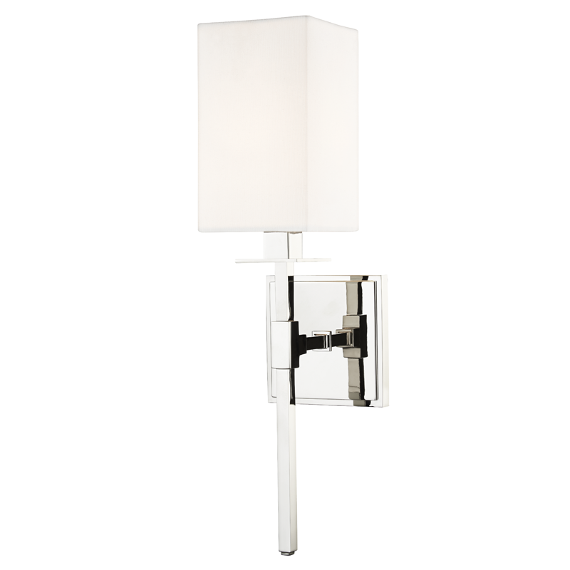 Volta 1 Light Wall Sconce Aged Brass-Hudson Valley-HVL-4400-PN-Wall LightingPolished Nickel-2-France and Son