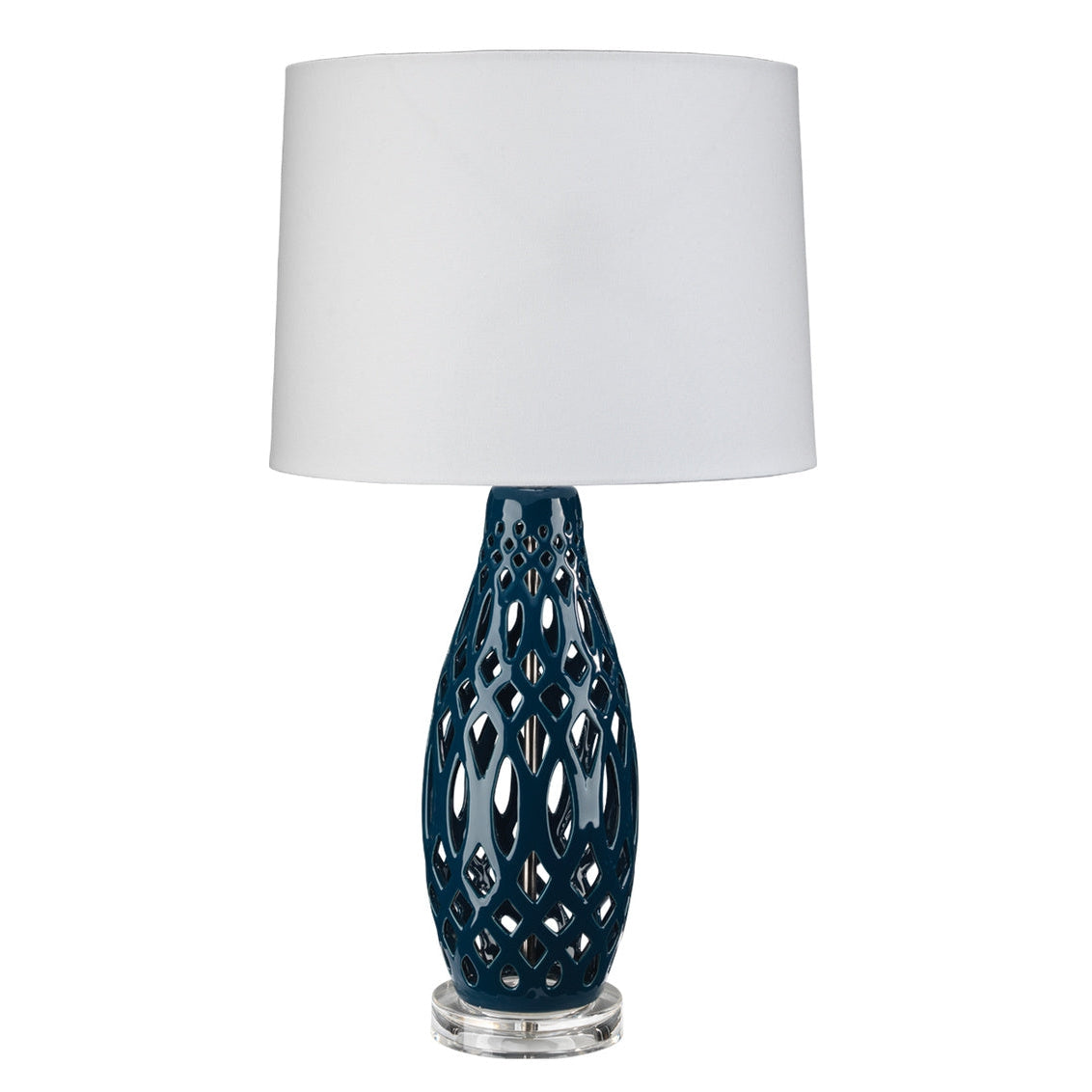 Filigree Table Lamp-Jamie Young-JAMIEYO-LS9FILIGRENV-Table LampsNavy Blue Ceramic-1-France and Son