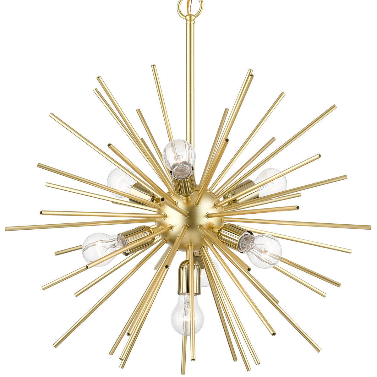 Tribeca 7 Light 25 inch Pendant Chandelier-Livex Lighting-LIVEX-46175-33-ChandeliersSoft Gold with Polished Brass Accents-3-France and Son