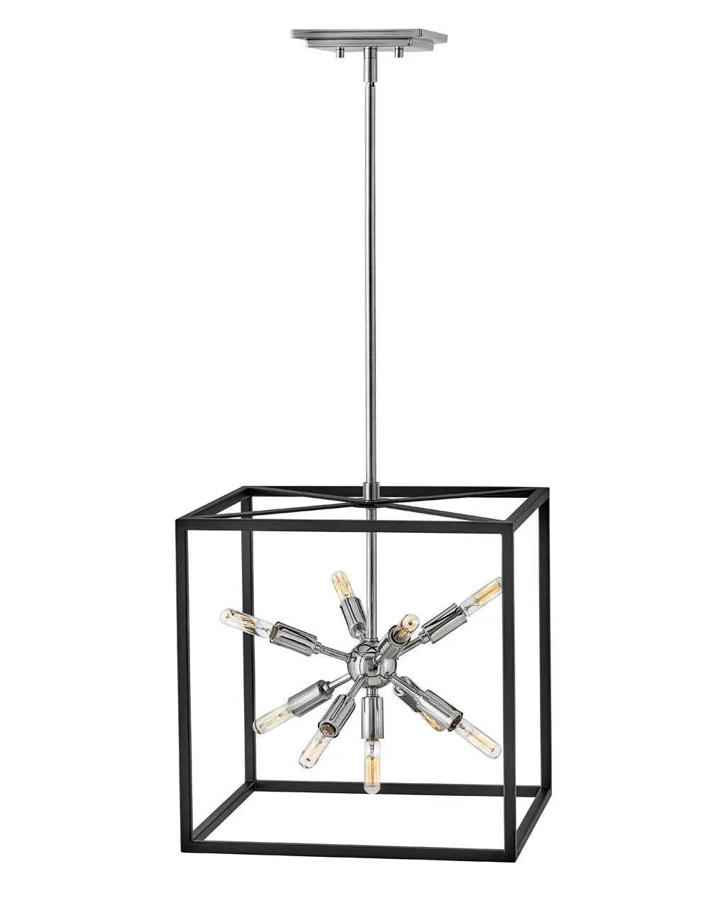 Aros Small Pendant-Hinkley Lighting-HINKLEY-46317BLK-PN-PendantsSilver-3-France and Son