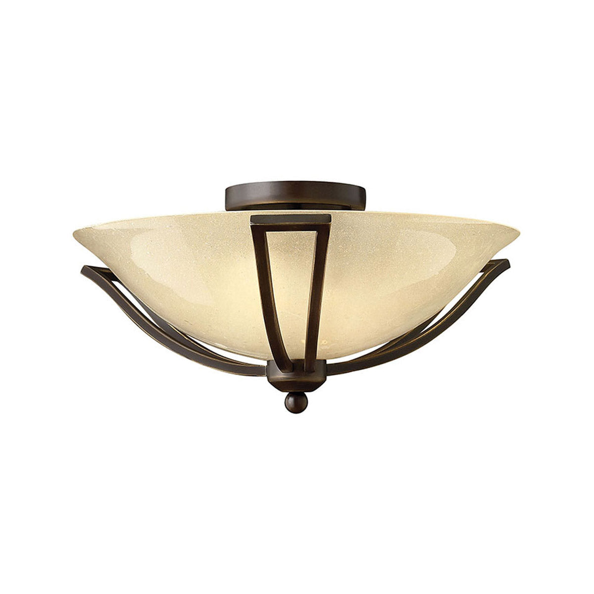 Bolla Duo Light Flush Mount Ceiling Light-Hinkley Lighting-HINKLEY-4660OB-Flush MountsOlde Bronze Indoor-Light Amber Seedy-MED-4-France and Son