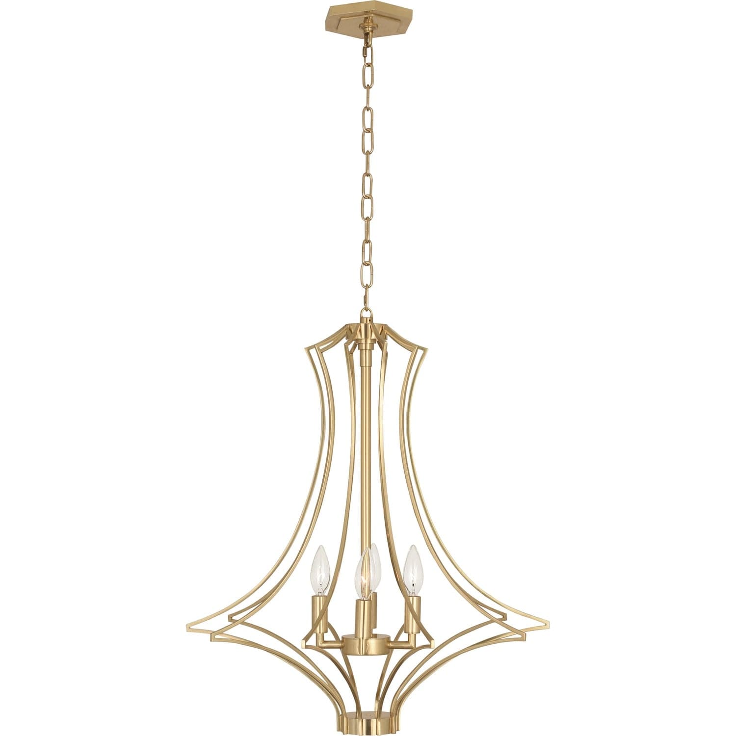 Grace Chandelier-Robert Abbey Fine Lighting-ABBEY-467-ChandeliersModern Brass Finish-1-France and Son