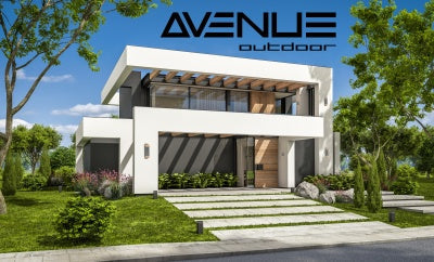 Avenue Outdoor Collection Silver LED