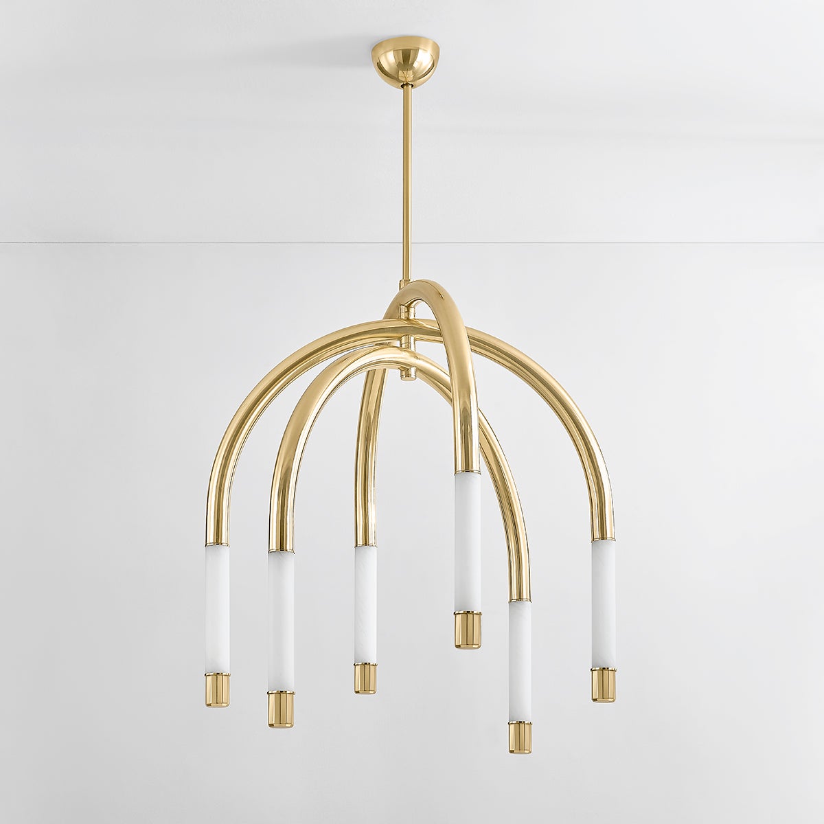 Zeme Chandelier - Vintage Polished Brass 6 Lights