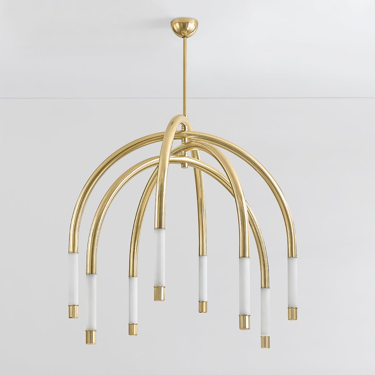 Zeme Chandelier - Vintage Polished Brass 8 Lights