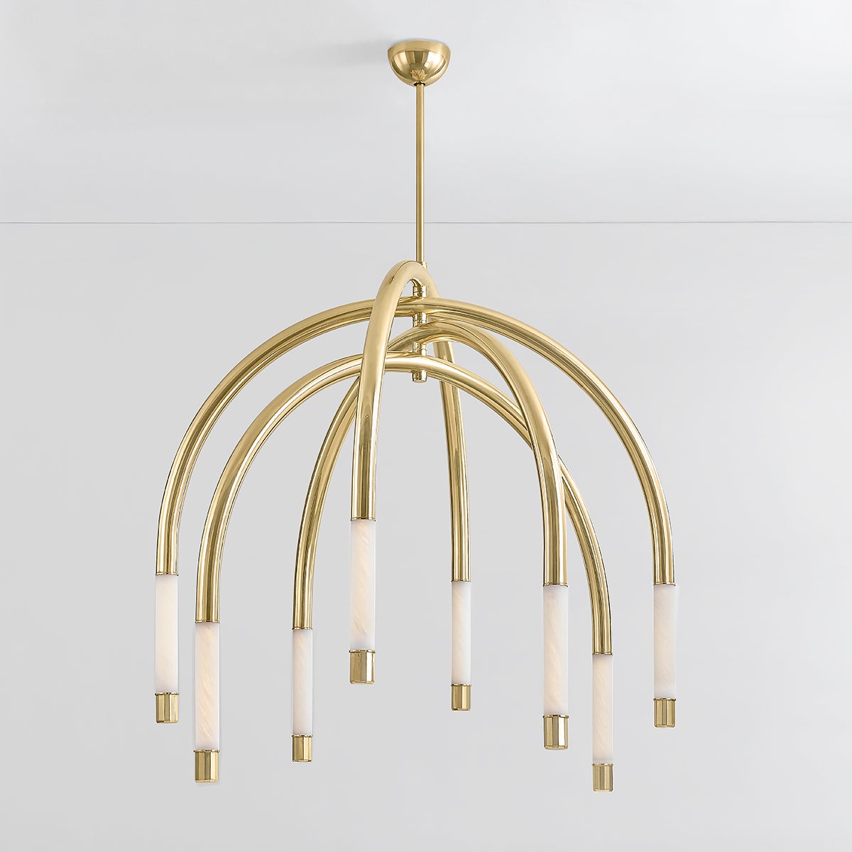 Zeme Chandelier - Vintage Polished Brass 8 Lights