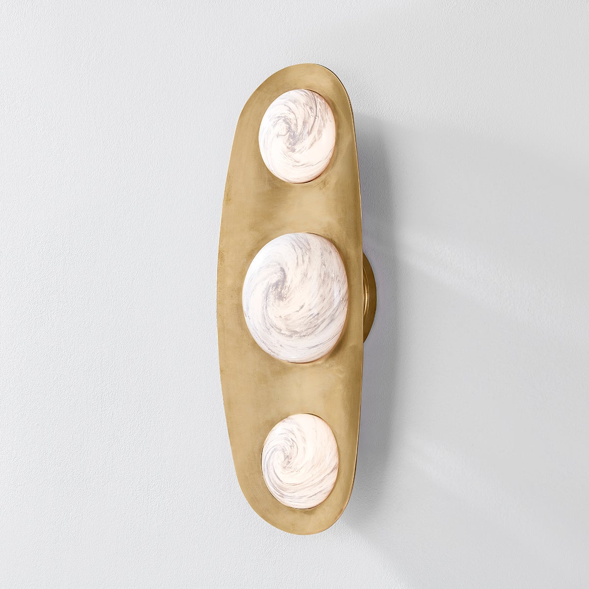 Bezel Wall Sconce - Vintage Brass 3 Lights