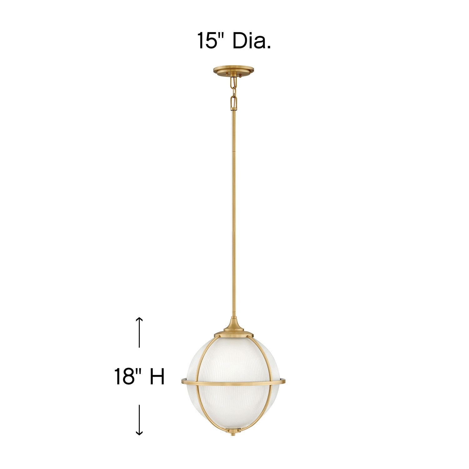 Odeon Medium Orb Pendant-Hinkley Lighting-HINKLEY-4744SA-PendantsSatin Brass-3-France and Son