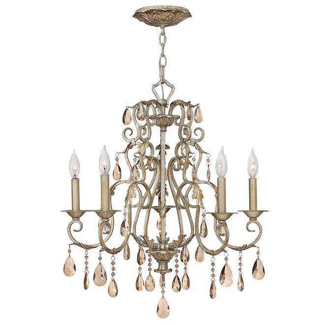 Carlton Chandelier Silver Leaf-Hinkley Lighting-HINKLEY-4775SL-Chandeliers-1-France and Son