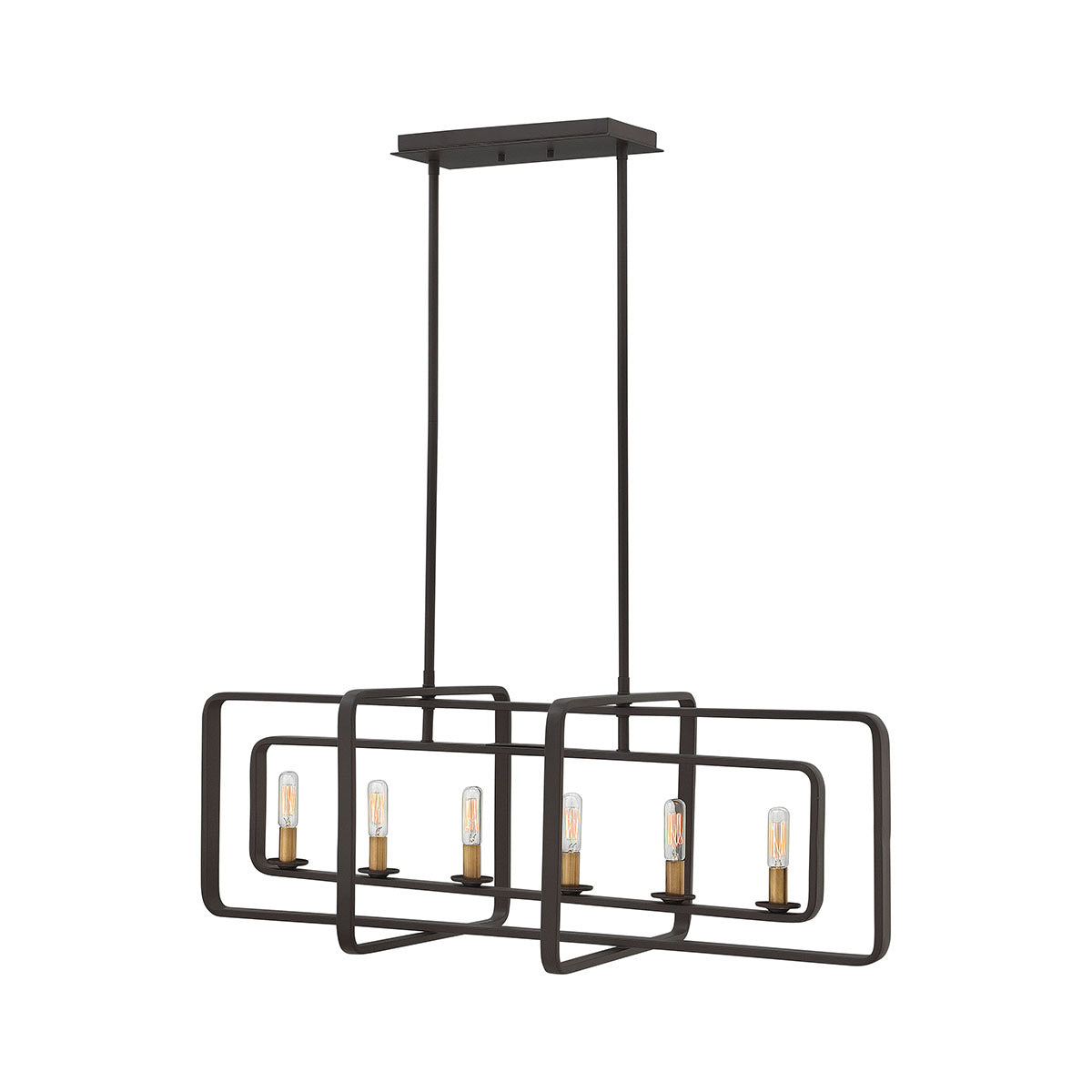 Quentin Pendant & Chandelier Ceiling Light-Hinkley Lighting-HINKLEY-4815KZ-Pendants6 Tier-Rectangle-Buckeye Bronze-11-France and Son