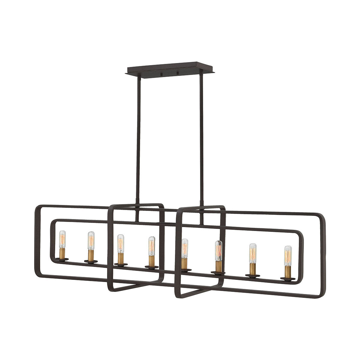 Quentin Pendant & Chandelier Ceiling Light-Hinkley Lighting-HINKLEY-4818KZ-Pendants8 Tier-Rectangle-Buckeye Bronze-10-France and Son