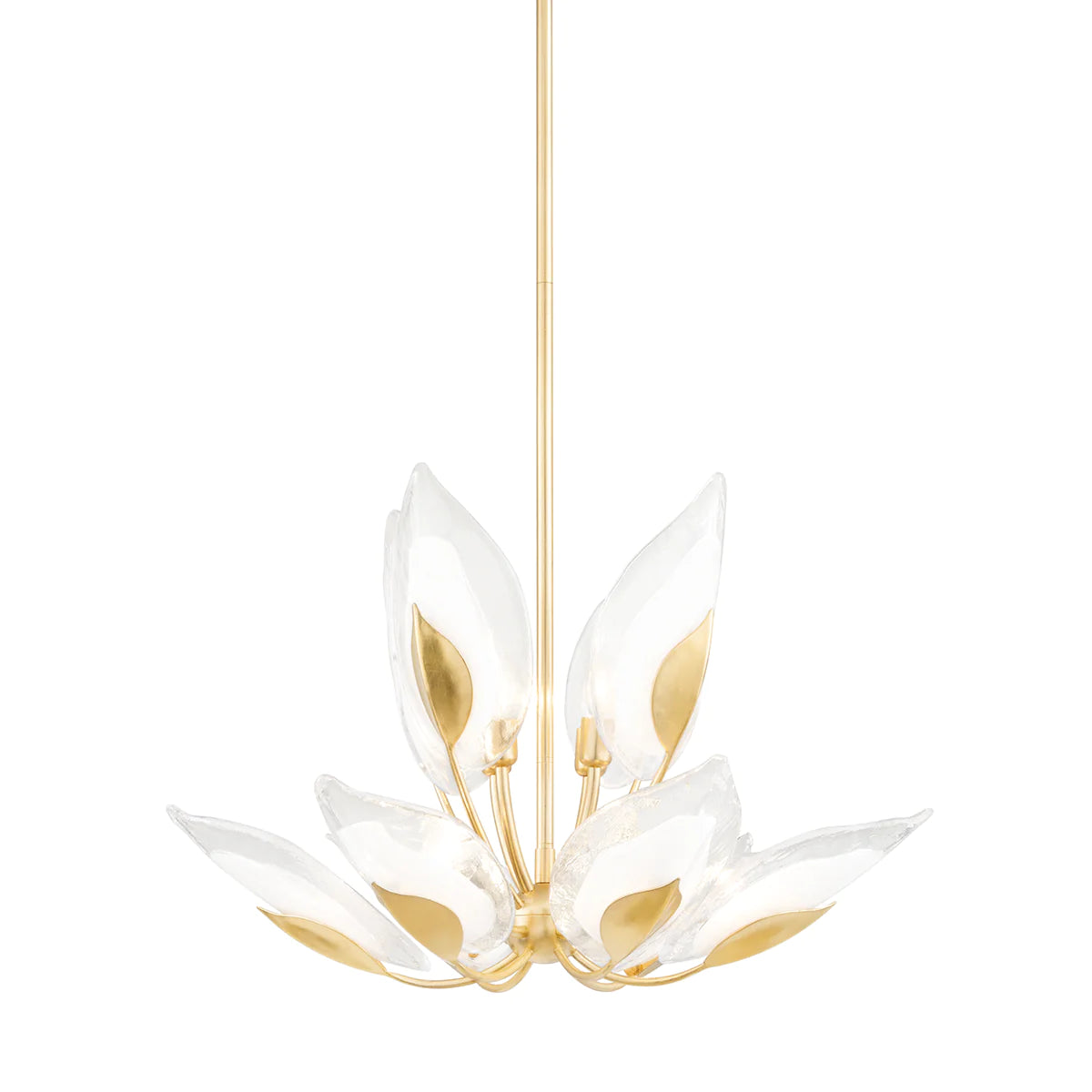 Blossom Chandelier - 10 Light-Hudson Valley-HVL-4829-GL-ChandeliersGold Leaf-5-France and Son