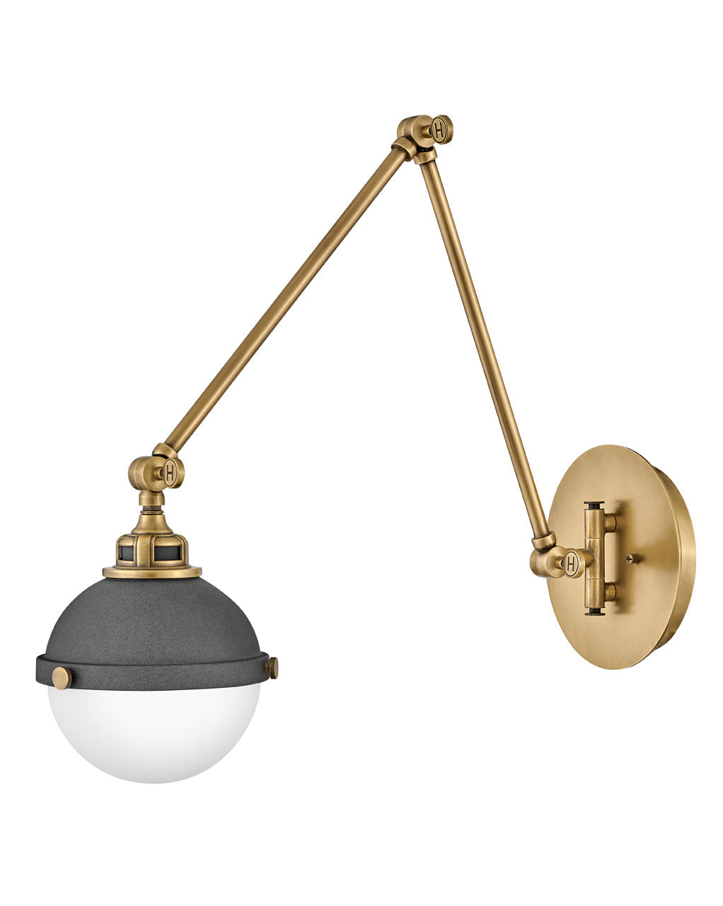 Fletcher Medium Single Light Sconce-Hinkley Lighting-HINKLEY-4832DZ-Outdoor Wall SconcesAged Zinc-2-France and Son