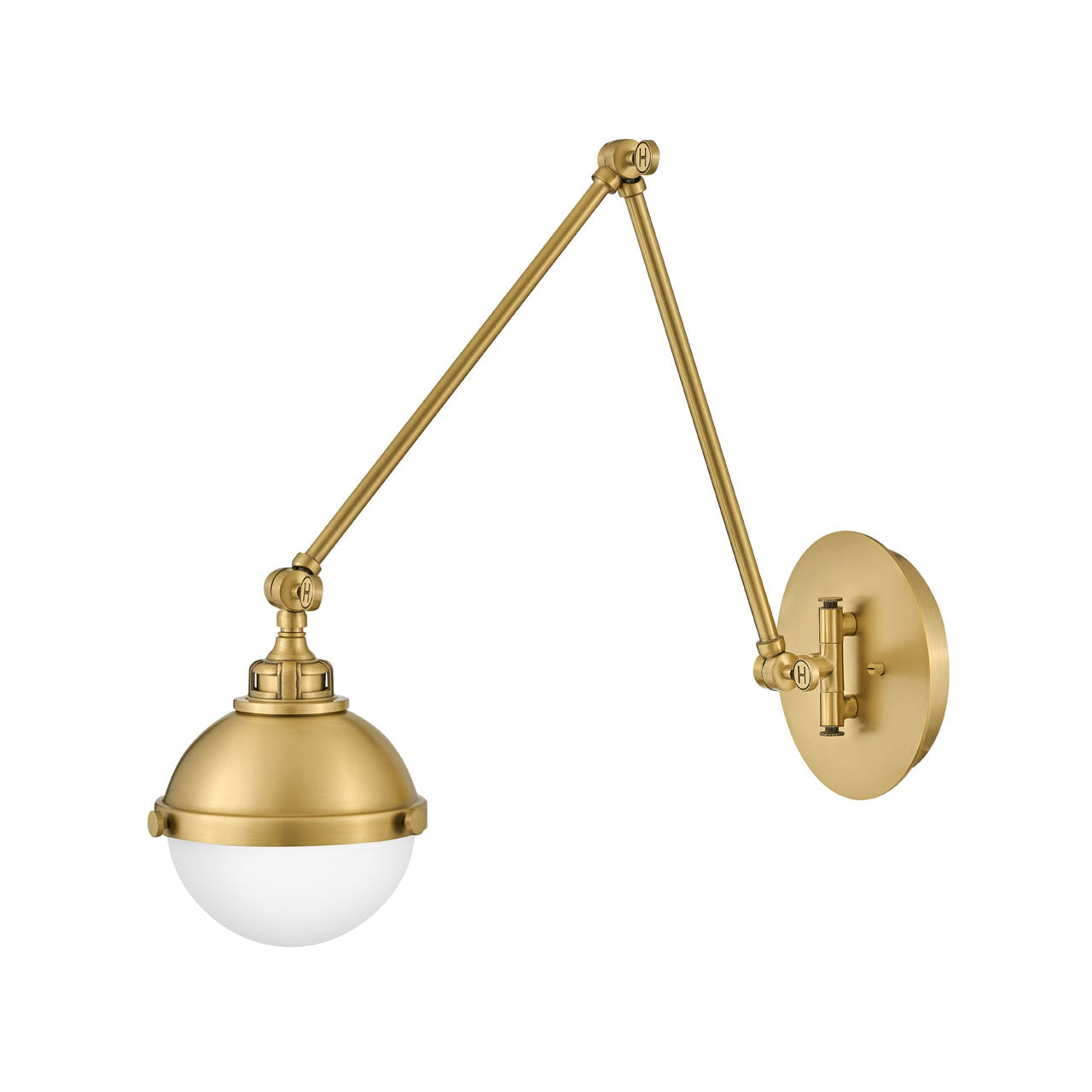 Fletcher Medium Single Light Sconce-Hinkley Lighting-HINKLEY-4832SA-1-Outdoor Wall SconcesSatin Brass-1-France and Son