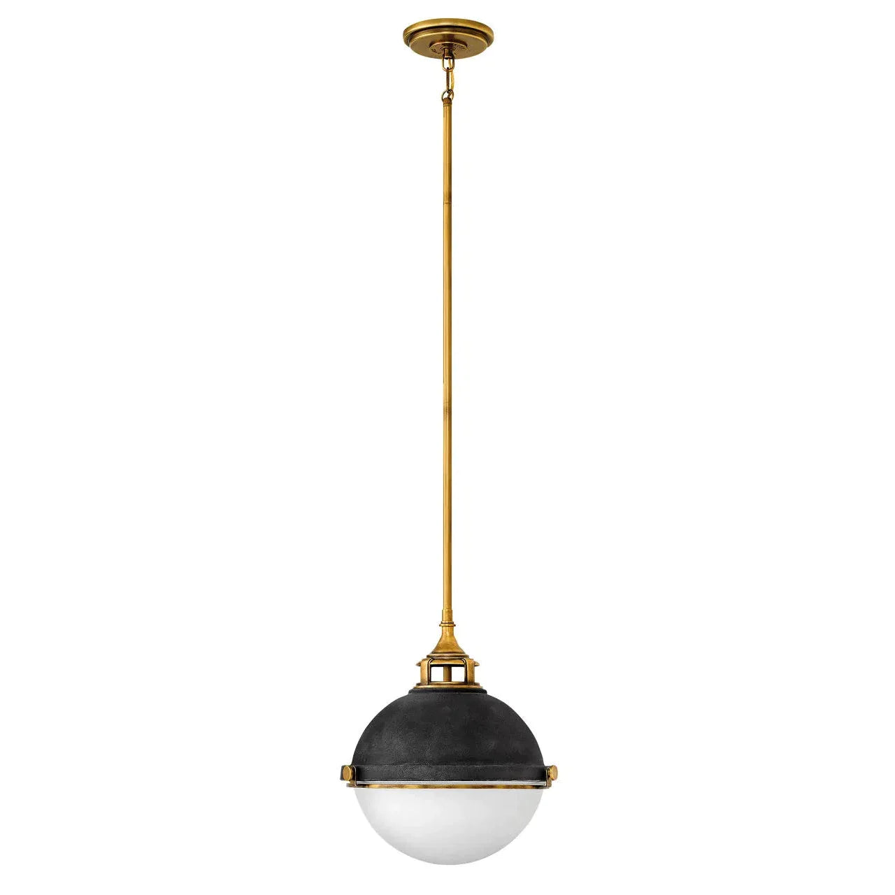 Pendant Fletcher- Small-Hinkley Lighting-HINKLEY-4834DZ-PendantsAged Zinc with Heritage Brass accents-1-France and Son