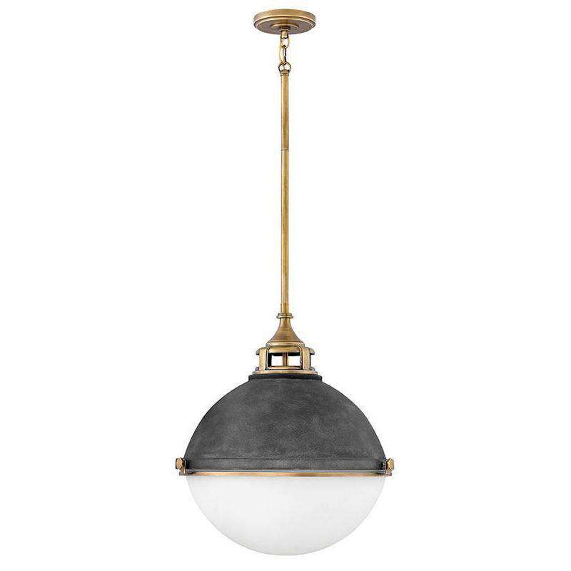 Fletcher Chandelier Aged Zinc-Hinkley Lighting-HINKLEY-4835DZ-Pendants-1-France and Son