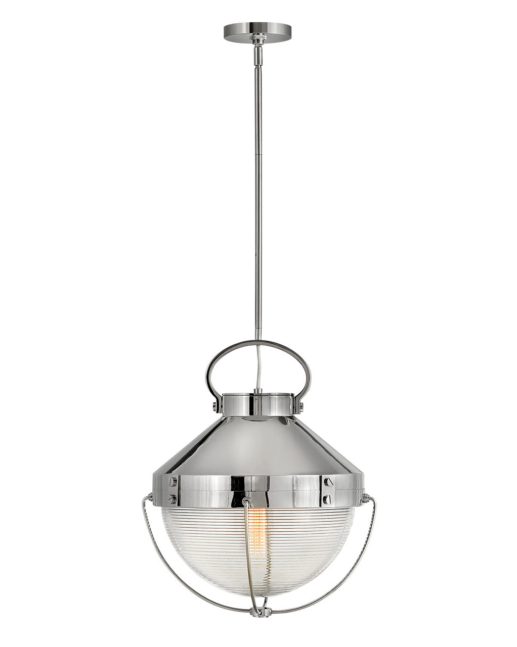 Chandelier Crew Medium Pendant-Hinkley Lighting-HINKLEY-4844PN-PendantsPolished Nickel-2-France and Son