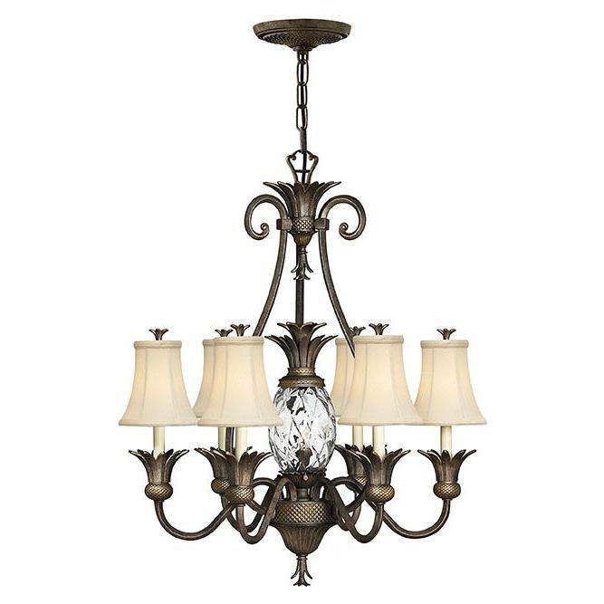 Plantation Chandelier Pearl Bronze-Hinkley Lighting-HINKLEY-4886PZ-Chandeliers-1-France and Son