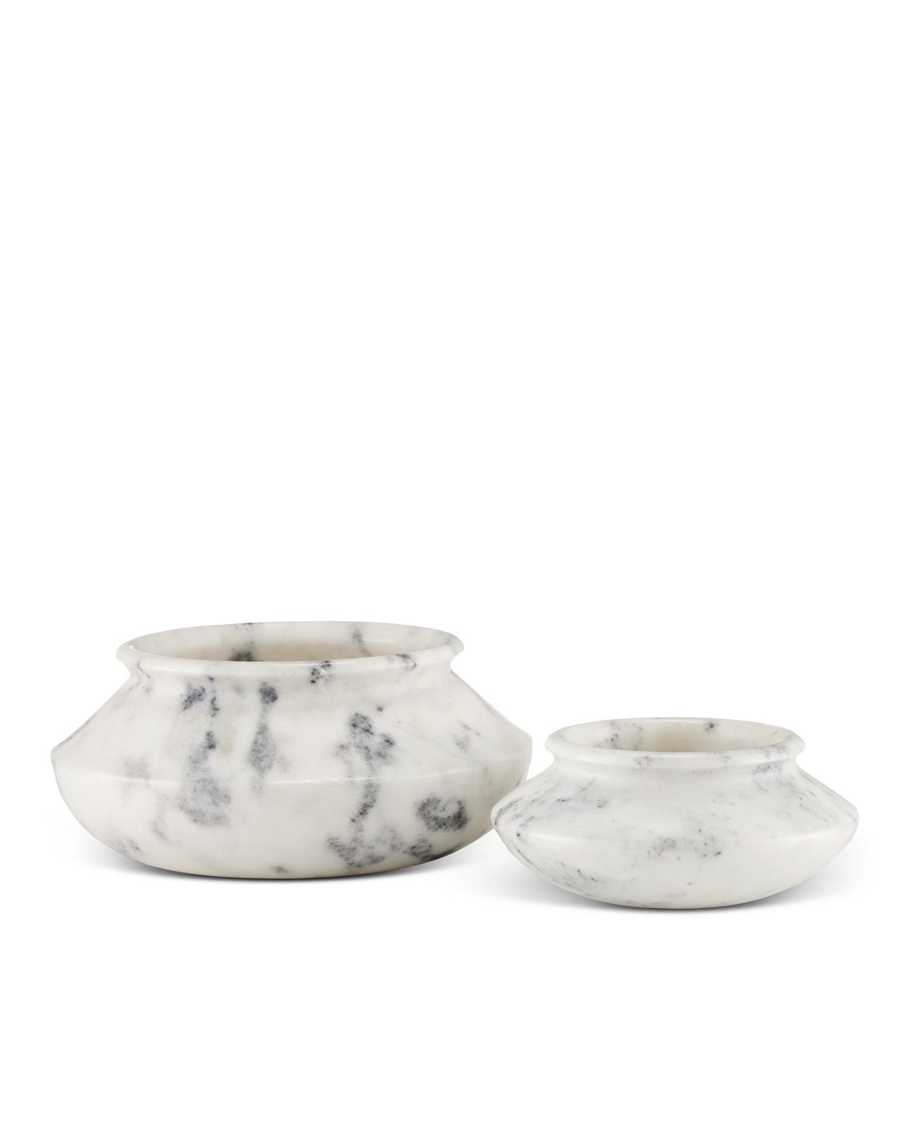 Punto Large White Marble Bowl