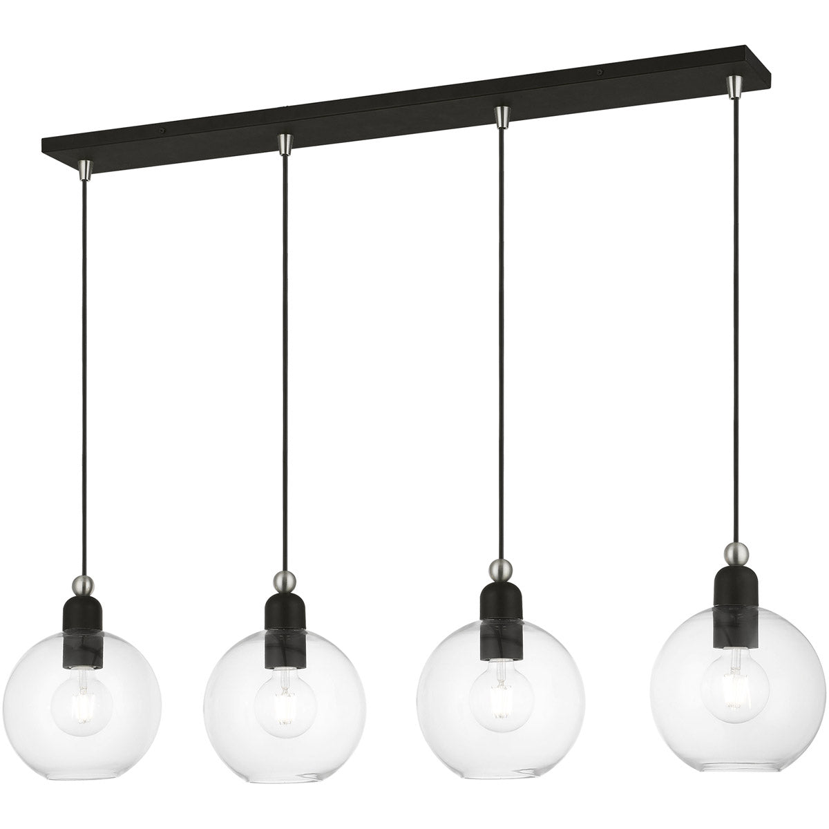 Downtown 43 Inch 4 Light Linear Suspension Light-Livex Lighting-LIVEX-48976-04-Chandeliers-2-France and Son