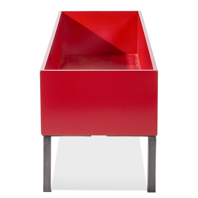 Rectangle 50"L Planter w/Legs - Red Gloss-Gold Leaf Design Group-GOLDL-WD8346-50RE-Planters-2-France and Son
