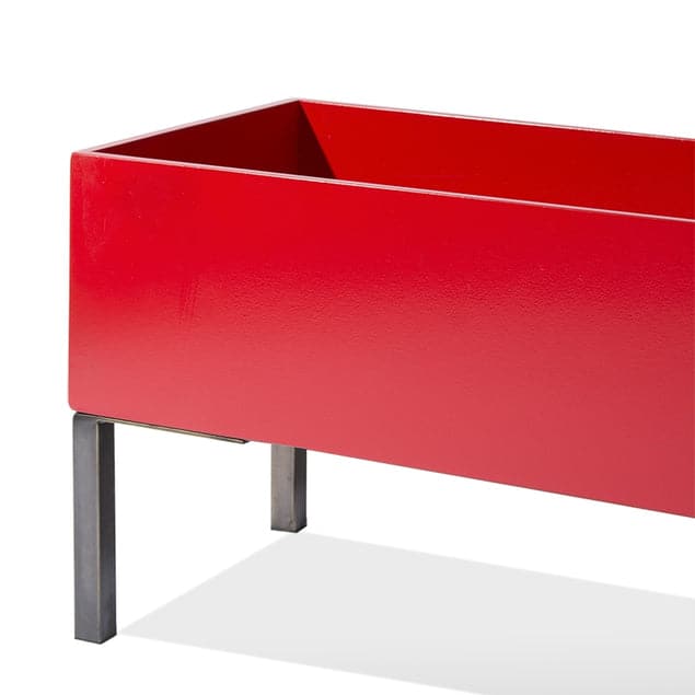 Rectangle 50"L Planter w/Legs - Red Gloss-Gold Leaf Design Group-GOLDL-WD8346-50RE-Planters-3-France and Son