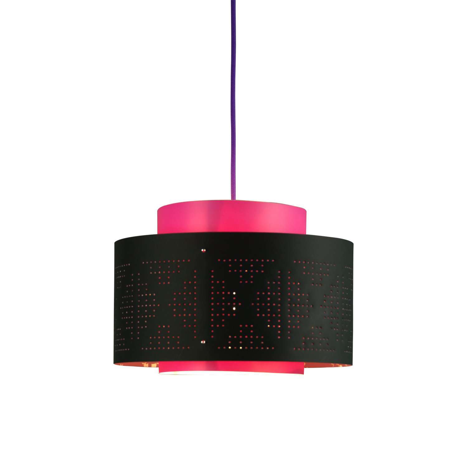 Modern Shaka Black Fuchsia Pendant Lamp