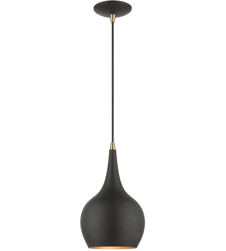 Andes Mini Pendant- Shiny-Livex Lighting-LIVEX-49016-04-PendantsBlack with Antique Brass Accents-3-France and Son