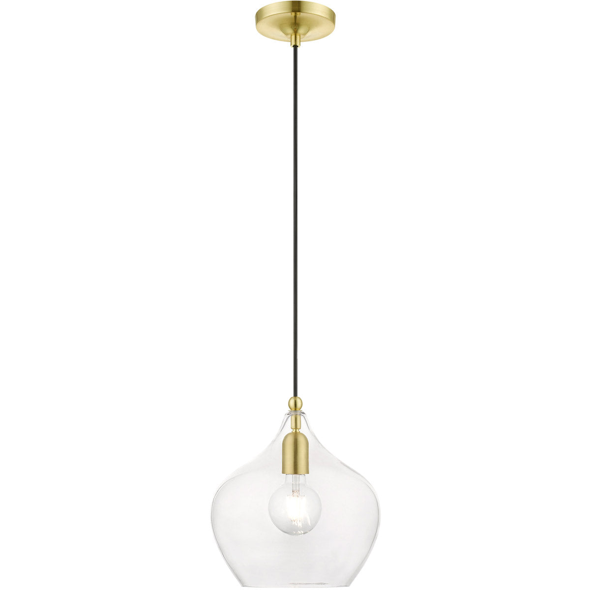 Aldrich Pendant-Livex Lighting-LIVEX-49093-12-PendantsSatin Brass with Polished Brass Accent-1-France and Son
