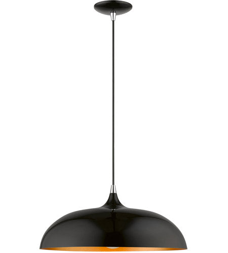 Amador 1 Light 18 inch - Pendant Ceiling Light-Livex Lighting-LIVEX-49233-66-PendantsBrushed Aluminum with Polished Chrome Accents-7-France and Son