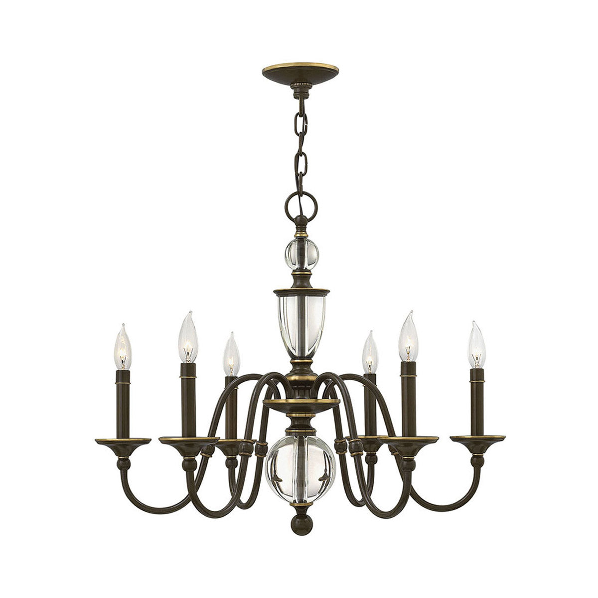 Eleanor Chandelier Ceiling Light-Hinkley Lighting-HINKLEY-4956LZ-Chandeliers6 Tier-Light Oiled Bronze-1-France and Son