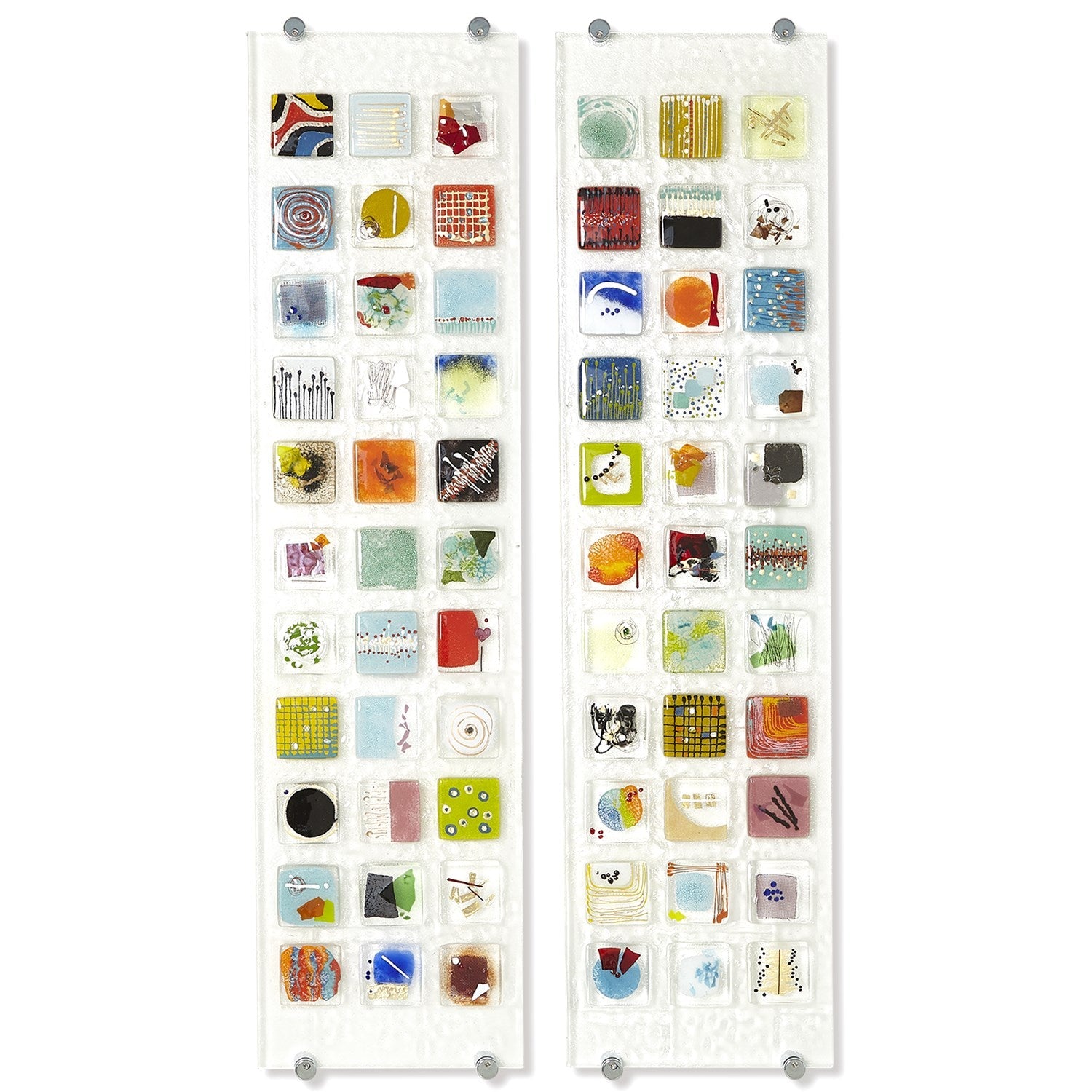 Fused Glass Art Wall Panel-Global Views-GVSA-1.10788-Wall ArtPanel 1-1-France and Son