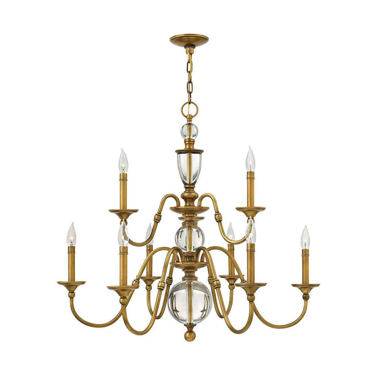 Eleanor Chandelier Ceiling Light-Hinkley Lighting-HINKLEY-4958HB-Chandeliers9 Tier-Heritage Brass-5-France and Son