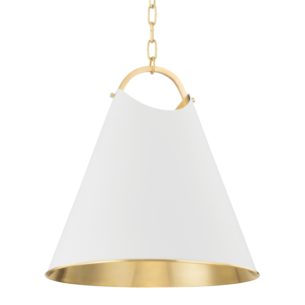 Burnbay 1 Light Pendant 18"-Hudson Valley-HVL-6218-AGB/SWH-PendantsAged Brass-1-France and Son