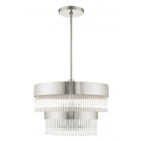 Norwich - 5 Light Chandelier-Livex Lighting-LIVEX-49824-91-ChandeliersBrushed Nickel-2-France and Son