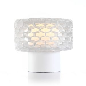 Honeycomb Table Lamp-Oggetti-OGGETTI-49-HON/L/WHT-Table LampsLarge-White-2-France and Son