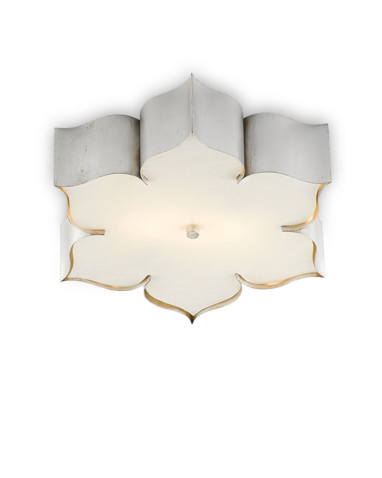 Grand Lotus Silver Flush Mount