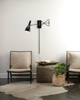 Lenz Swing Arm Wall Sconce - Bronze-Jamie Young-JAMIEYO-4LENZ-SCOB-Wall Lighting-2-France and Son