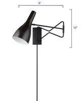 Lenz Swing Arm Wall Sconce - Bronze-Jamie Young-JAMIEYO-4LENZ-SCOB-Wall Lighting-5-France and Son