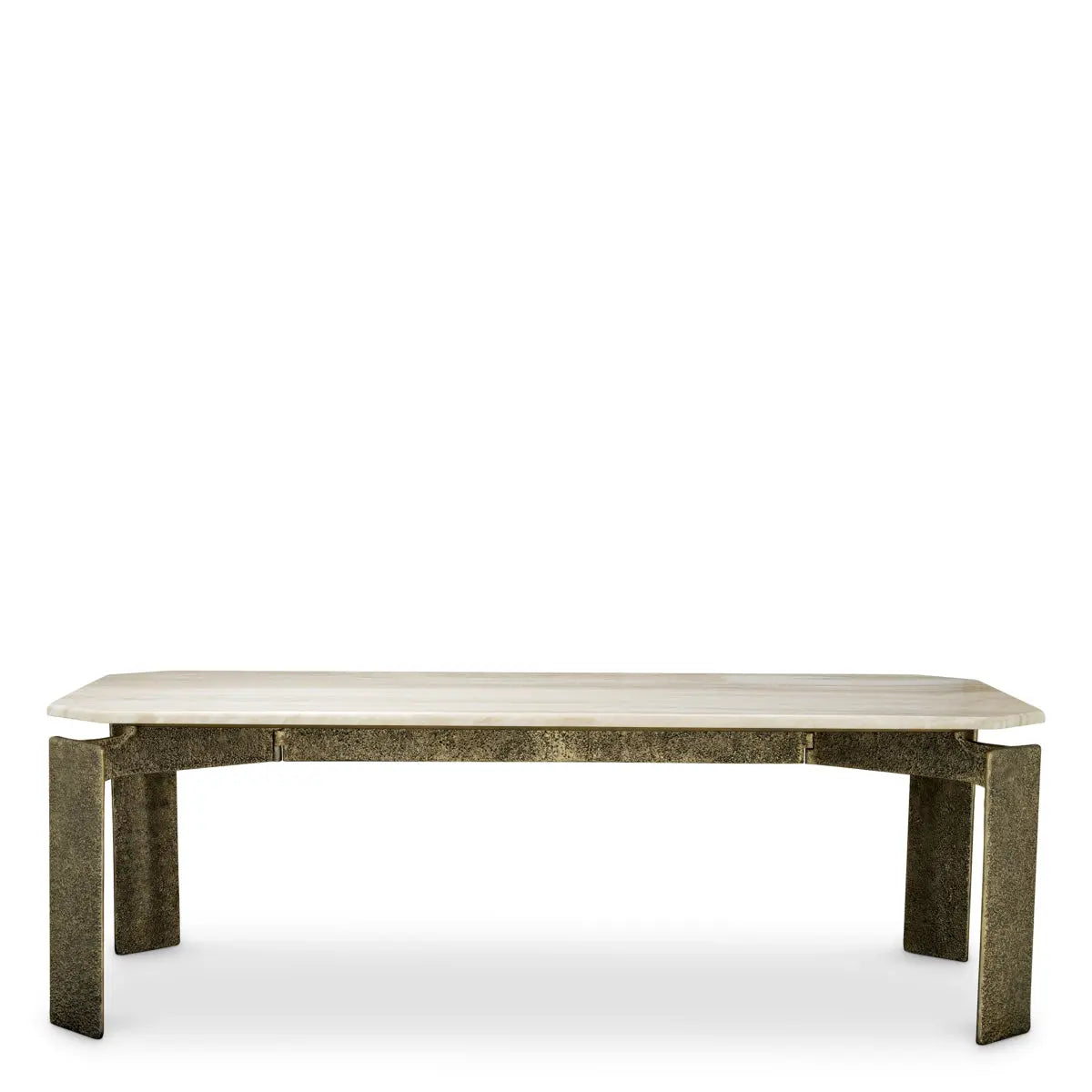 Dining Table Bodega Rectangular Antique Brass Finish - image 4